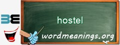 WordMeaning blackboard for hostel